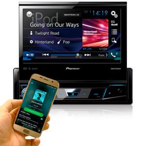DVD Pioneer Avh-X7880Tv 7" Retrátil 1 Din TV Digital Bluetooth USB AUX Mixtrax