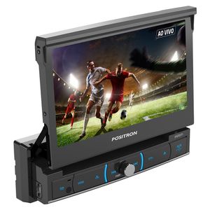 DVD Pósitron Sp-6720Dtv 7" Retrátil 1 Din TV Digital Bluetooth USB SD AUX