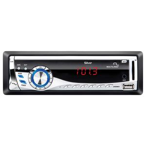 Mp3 Player Multilaser Silver P3167 1 Din Fm Usb Sd Aux Som Automotivo