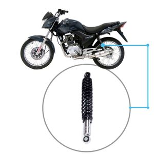 Amortecedor Honda Cg Fan Titan 125 Traseiro Cromado C/ Regulagem Cofap Cr22537M Unitário