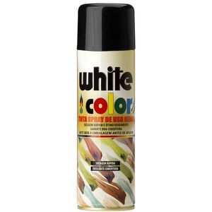 Tinta Spray White Col Preto Brilhante 34