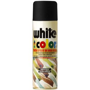 Tinta Spray White Color Preto Fosco 340M