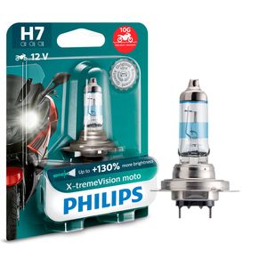 Lampada H7 Moto Philips X-Treme Vision 130 Mais Visao 12V 55W Unitario