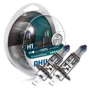 Par Lampada H1 Philips X-Treme Vision 3350K 12V 55W 130 Mais Visao