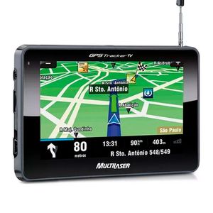 Gps Automotivo Multilaser Tracker Iii Gp035 4.3 Polegadas Câmera de Re Tv Digital Fm