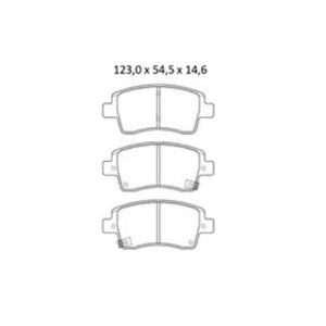 Pastilha De Freio Yaris Sedan 1.5 Dianteira Com Alarme Sistema Akebono 4380 Syl