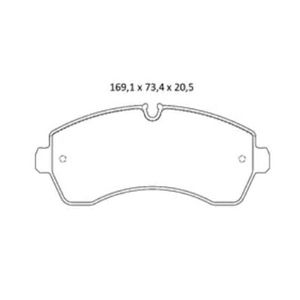 Pastilha De Freio Sprinter 2.2 Dianteira Sem Alarme Sistema Brembo 3302 Syl