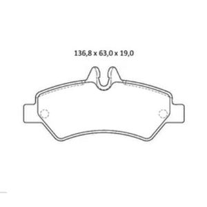 Pastilha De Freio Sprinter 2.2 Traseira Sem Alarme Sistema Bosch 3304 Syl