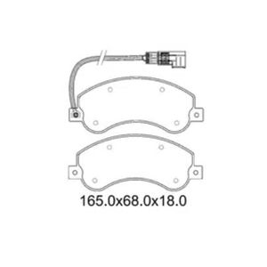 Pastilha De Freio Transit 2.4 Dianteira Com Alarme Sistema Knorr Bremse 2231 Syl