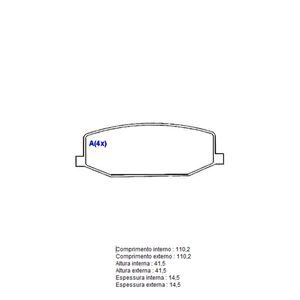 Pastilha Freio Convencional Dianteira Sem Alarme Sistema Sumitomo 1375 Syl