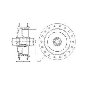 Cubo Roda Moto Dianteiro Tambor 0006Cb Cobreq