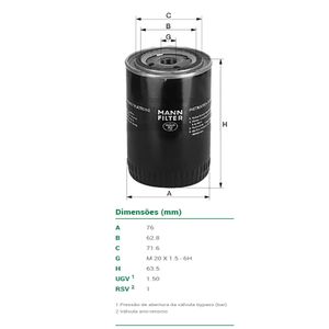 Filtro Oleo - W71230 Mann Filter