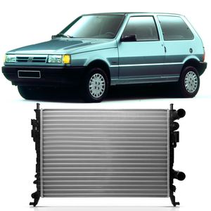 Radiador De Motor Valeo 6Ta079A Fiat Uno Mille 1.0 8V Manual Com Ar