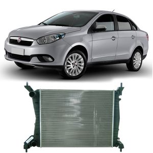 Radiador De Motor Valeo 700859R Fiat Grand Siena Fiorino Mobi Palio Uno Manual Com Ou Sem Ar