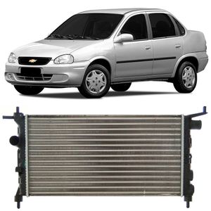 Radiador De Motor Valeo 6Ta003A Gm Corsa Classic Wind Super Gl Manual Sem Ar