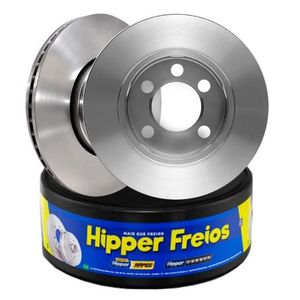 Par Disco Freio Caravan 2.5 Dianteiro Ventilado Com Cubo 268Mm 5 Furos Hf27B Hipper Freios