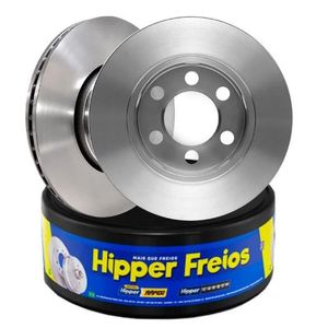 Par Disco Freio A10 2.5 Dianteiro Ventilado Sem Cubo 283Mm 6 Furos Hf21 Hipper Freios