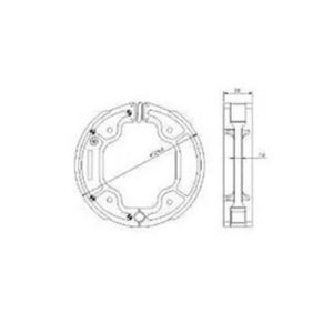 Sapata Freio Ybr 125 0301Cp Cobreq