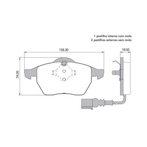Pastilha De Freio Passat A3 Dianteira Frasle Pd340B Com Alarme Sistema Teves Jogo