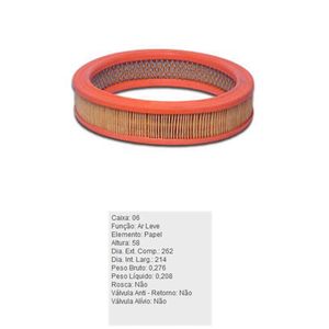 Filtro De Ar Do Motor Ford Escort Verona Vw Logus Tecfil Ar6089