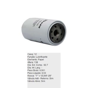 Filtro De Oleo Tecfil Psl123 Agrale 1800 4000 4500 490 5000