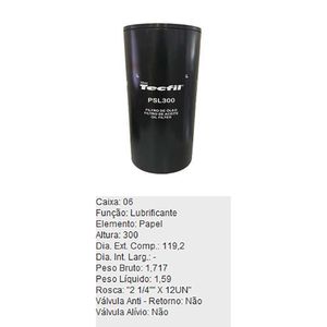 Filtro De Oleo Tecfil Psl300 Fiat Allis Ford 1030 1422 Maxton