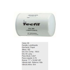 Filtro De Oleo Tecfil Psl569 Ford 1418 1419 1618 1621