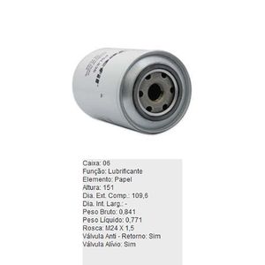 Filtro De Oleo Tecfil Psl836 Valmet 1380 1680 1880S 600