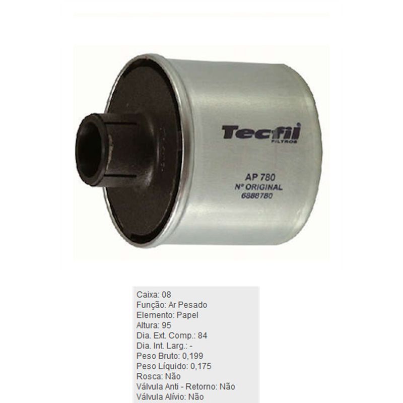 Filtro-De-Ar-Do-Motor-Agrale-1600-Tecfil-Ap780-DPS-45730-01