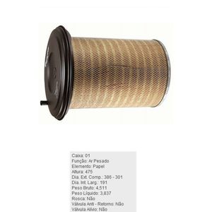 Filtro De Ar Do Motor Scania 112R 113R Tecfil Ap1186