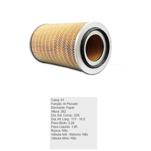 Filtro De Ar Do Motor Agrale 2400 Bx4190 Tecfil Ap4440