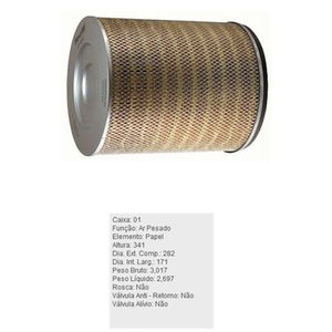 Filtro De Ar Do Motor Caterpillar Tecfil Ap4934