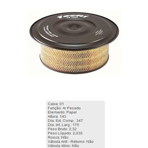 Filtro De Ar Do Motor Ford F11000 F12000 F13000 Gm D40 D60 D6000 Tecfil Ap7023