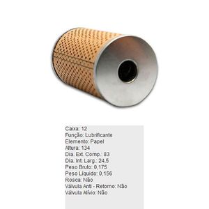 Filtro Oleo Lubrificante Refil Pl425 Tecfil