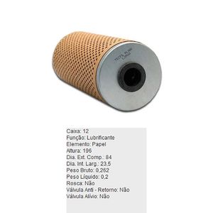 Filtro Oleo Lubrificante Refil Pl366 Tecfil