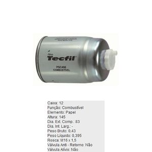 Filtro De Combustivel Fiat Ducato Iveco Daily Tecfil Psc496