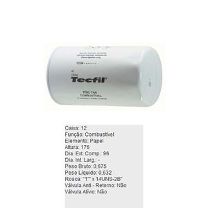 Filtro De Combustivel Mercedes Benz 1620 Of1620 Tecfil Psc744