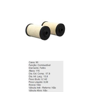 Par Filtro De Combustivel Ford Cargo F 12000 F14000 Tecfil Fc161