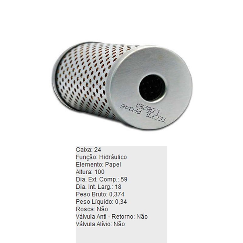 Filtro-Oleo-Hidraulico-Refil-Ph346-Tecfil-DPS-45828-01