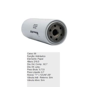 Filtro Oleo Hidraulico Psh962 Tecfil