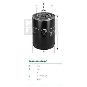 Filtro De Oleo Mann Filter W1110218