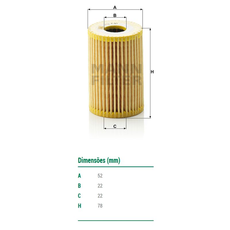 Filtro-De-Oleo-Mann-Hu610X-Mercedes-Benz-A160-A190-DPS-59222-02