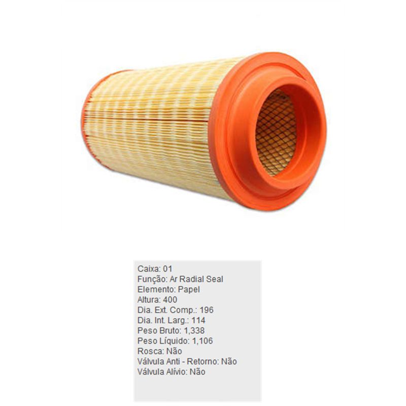 Filtro-De-Ar-Do-Motor-Agrale-6000-6110-7000-7500-8000-Tecfil-Ars3003-DPS-59713-01