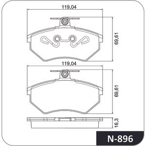Pastilha De Freio Golf Dianteira Cobreq N896 Sem Alarme Sistema Girling Jogo