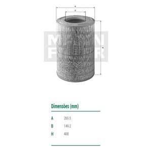 Filtro De Ar Motor C278301 Mann Filter