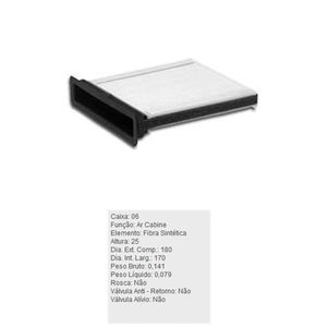 Filtro De Ar Condicionado Suzuki Sx4 Tecfil Acp123