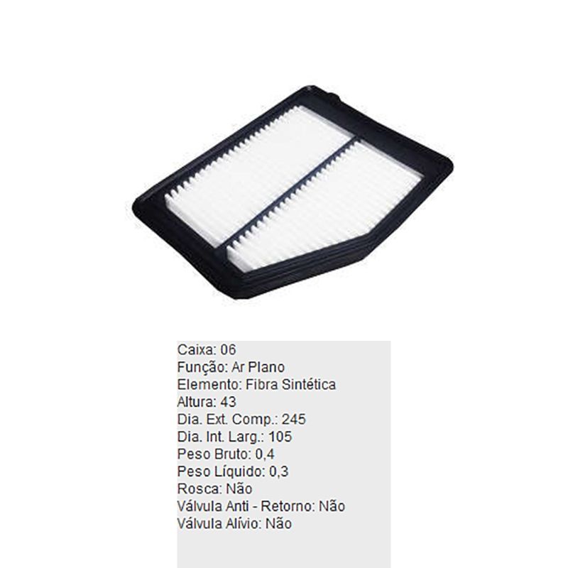 Filtro-De-Ar-Do-Motor-Honda-Civic-Tecfil-Arl1037-DPS-6310207-01