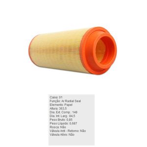 Filtro De Ar Do Motor Mitsubishi L200 Tecfil Ars7109