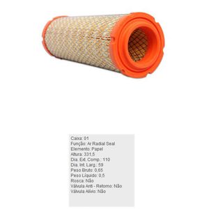 Filtro De Ar Do Motor Fiat Doblo Tecfil Ars1029