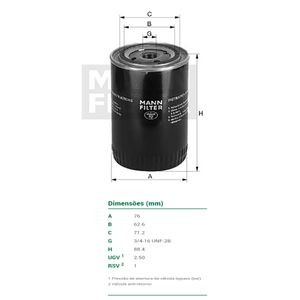 Filtro De Oleo Mann Filter W70131 Ford Ecosport Fiesta Focus Ka